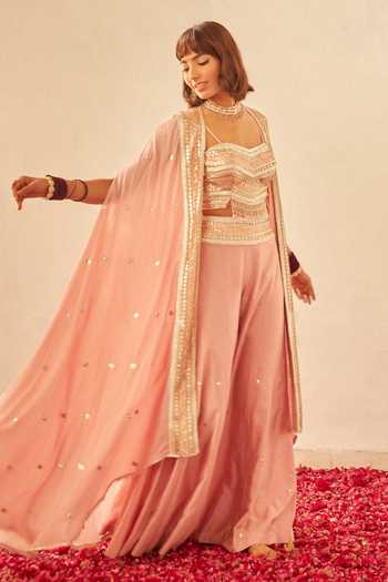 SHIAN Embellished Cape & Kurta Set 