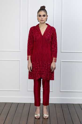 SHIAN Embroidered Jacket & Pant Set 