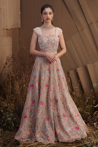Shriya Som Floral Embroidered Lehenga