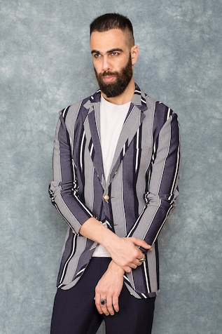 Sarab Khanijou Striped Blazer