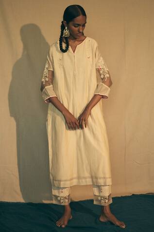 Chanderi Silk Kurta & Pant Set 