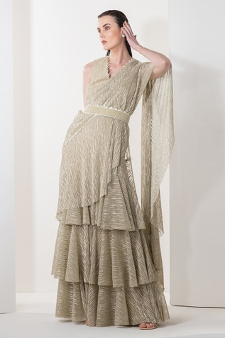 Namrata Joshipura Embellished Pre-Draped Saree Gown