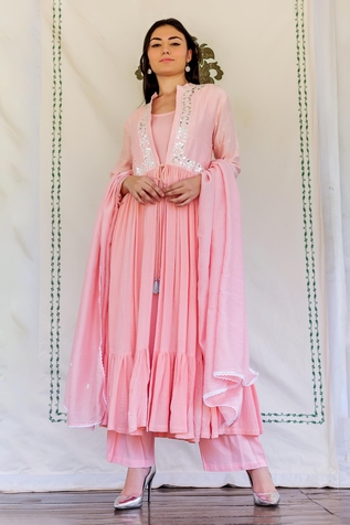 Missprint Gathered Jacket & Palazzo Set