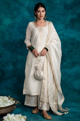 Shrutkirti Chanderi Embroidered Kurta Set