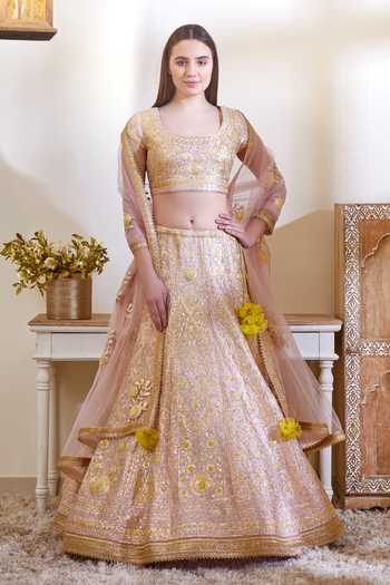 Shyam Narayan Prasad Silk Embellished Lehenga Set 