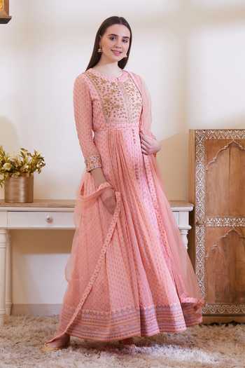 Shyam Narayan Prasad Silk Anarkali Set 