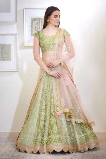 Shyam Narayan Prasad Silk Lehenga Set 
