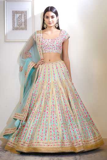Shyam Narayan Prasad Silk Lehenga Set 
