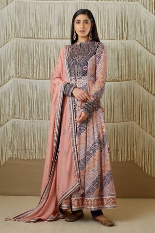 Shyam Narayan Prasad Zardozi Embroidered Anarkali Set