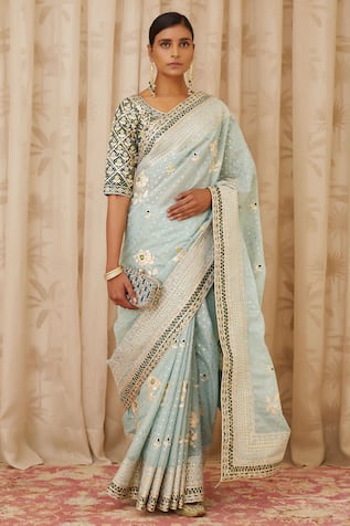 Shop White designer Saree Gowns for Women Online | Aza Fashions