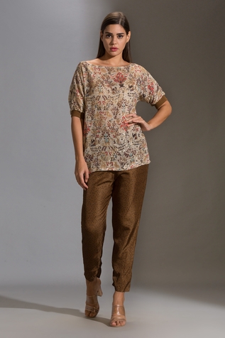 Soup by Sougat Paul Sequin Embellished Top & Pant Set