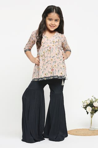 Printed Top & Sharara Set 