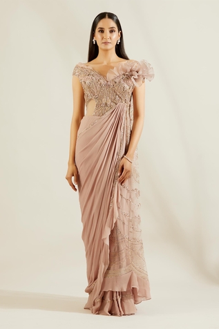 Adaara Couture Embellished Saree Gown