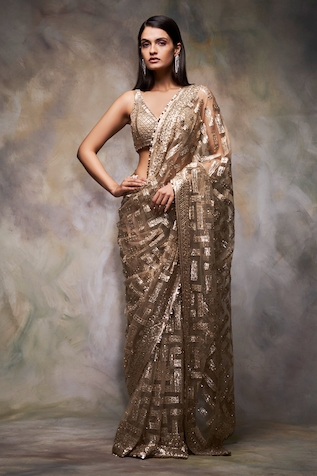 Seema Gujral Embellished Saree with Blouse