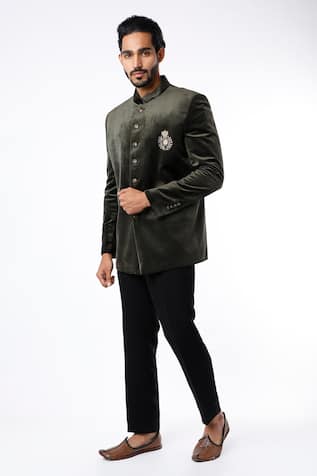 Nero by Shaifali and Satya Embroidered Jodhpuri & Pant Set