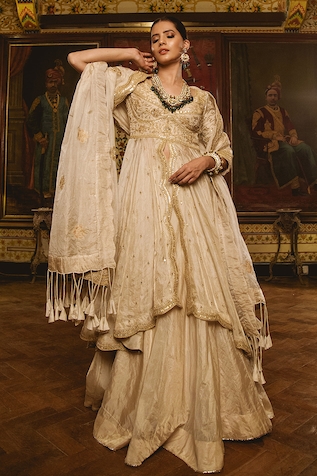 Surbhi shah Marori Embroidered Kurta Lehenga Set
