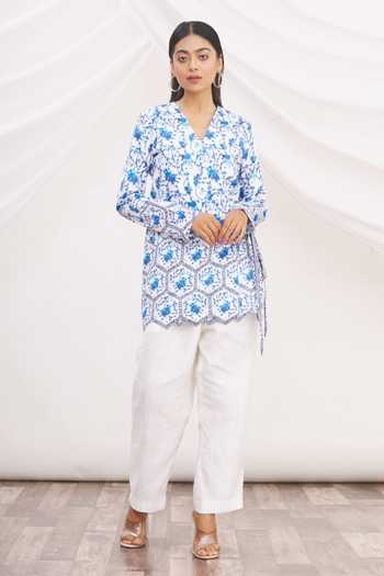 MR. Ajay Kumar Printed Top & Pant Set 