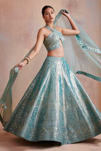 SUHINO Mirror Work Lehenga Set 
