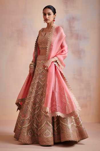 SUHINO Mirror Work Bridal Lehenga Set 