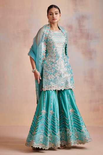 SUHINO Mirror Embroidered Gharara Set 