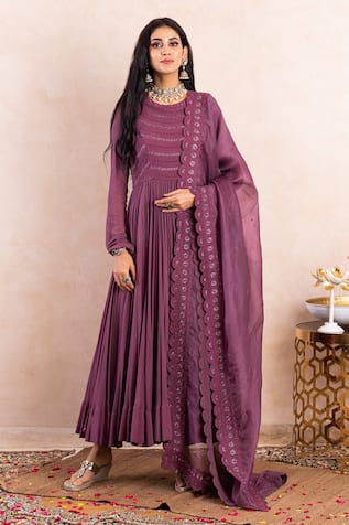Shikha And Srishti Design Embroidered Anarkali Set 