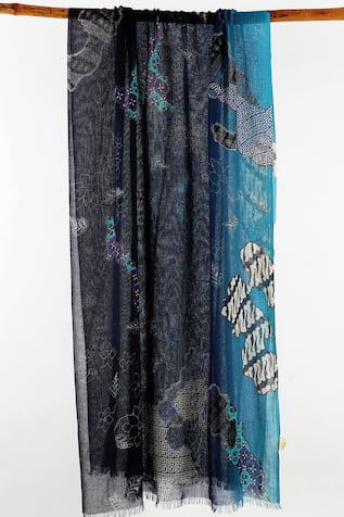 Silk Cashmere Printed Scarf 