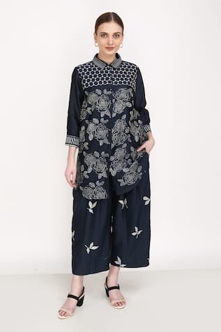 Silk Chanderi Printed Shirt 