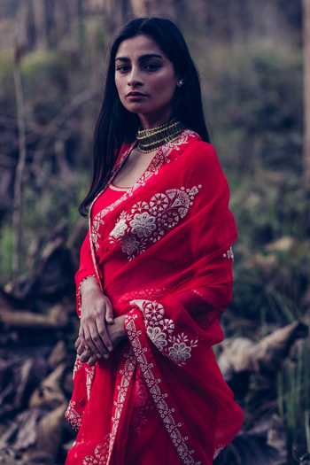 Madzin Silk Organza Saree with Blouse 