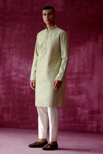 Pouli Pret Silk Thread Embroidered Kurta 