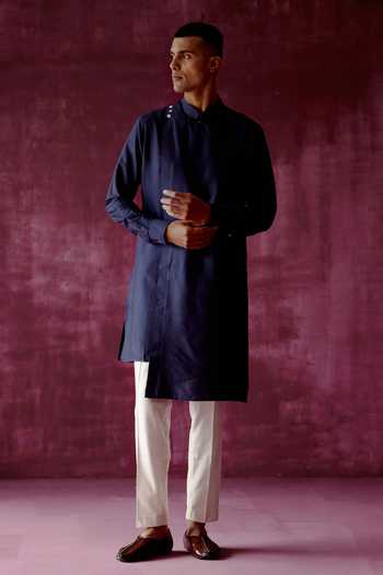 Pouli Pret Asymmetric Overlap Kurta 