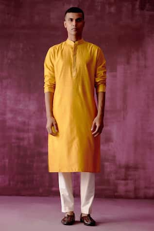 Geometric Embroidered Kurta 