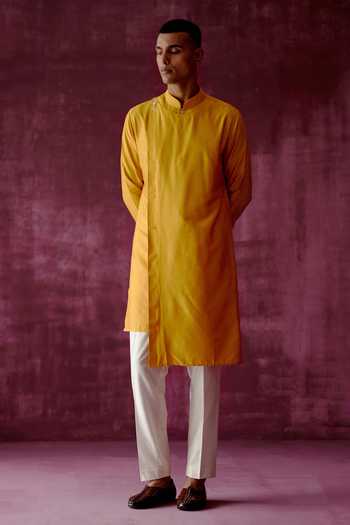 Pouli Pret Asymmetric Overlap Kurta 
