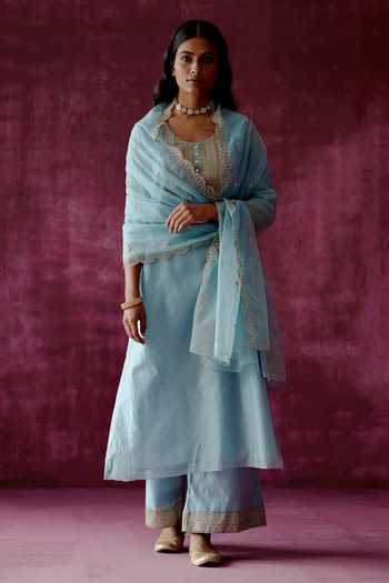Pouli Pret Chanderi Kurta Pant Set 