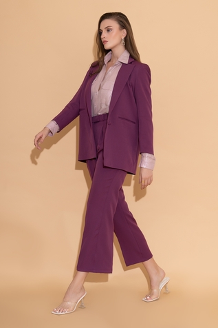 TORQADORN Flared Hem Solid Trouser