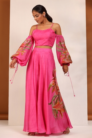 Koashee by Shubitaa Bishop Sleeve Top & Pant Set