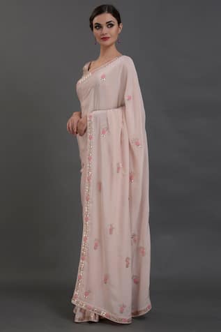 Embroidered Saree with Blouse 