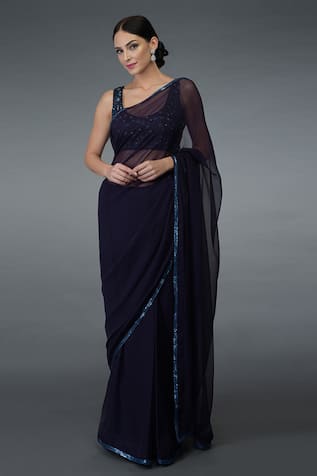 Embroidered Saree with Blouse 