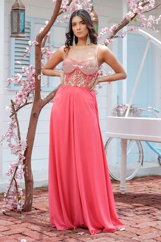 Embellished Corset Jumpsuit 
