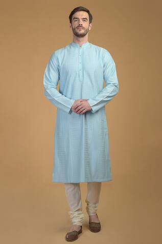 Pintuck & Kantha Work Kurta 