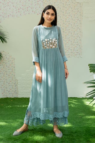 Party wear kurta hot sale palazzo set