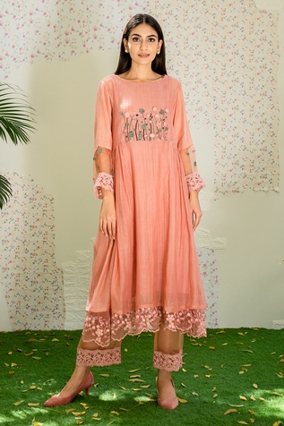 Naaz By Noor Embroidered Kurta & Palazzo Set