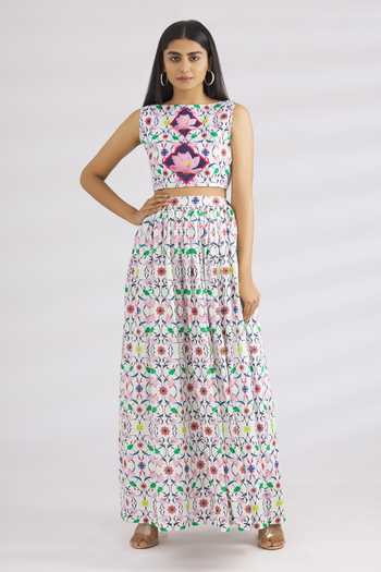 MR. Ajay Kumar Linen Maxi Skirt 