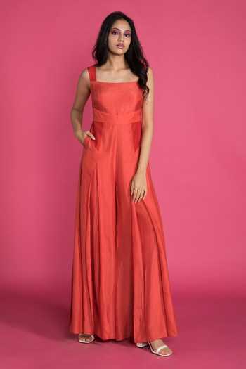 Vedika M Silk Dyed Pleated Jumpsuit 