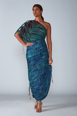 Saaksha & Kinni Dual Printed Saree Dress