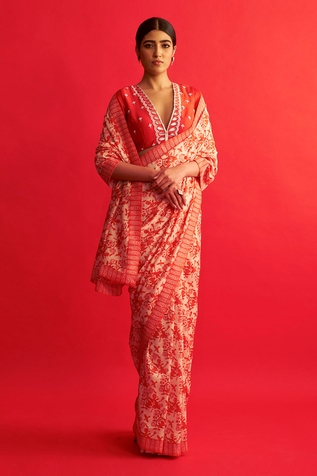 Saksham Neharicka Handwoven Chanderi Saree