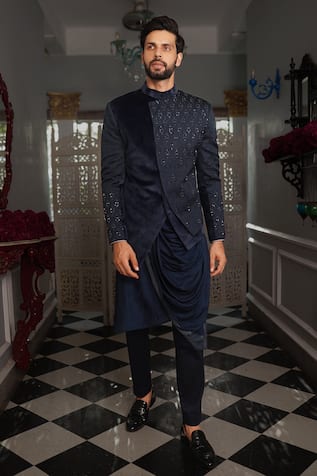 Nil Embellished Bandhgala Set 
