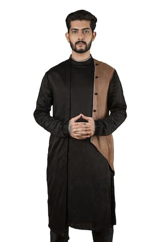 Silk Asymmetric Kurta Set 