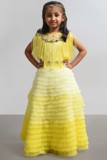 Lil Angels Embellished Cape Skirt Set 