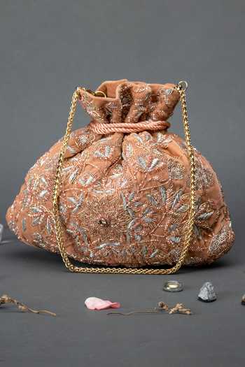 Eena Embellished Velvet Potli Bag 