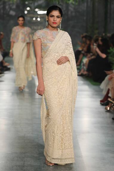 Chikan embroidered saree
